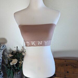 DKNY Womens Fitness Running Bandeau Bra Pink- L NEW WITH TAGS